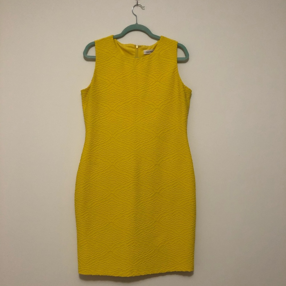 Yellow Calvin Klein Suit Dress